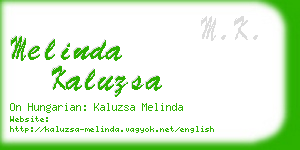 melinda kaluzsa business card